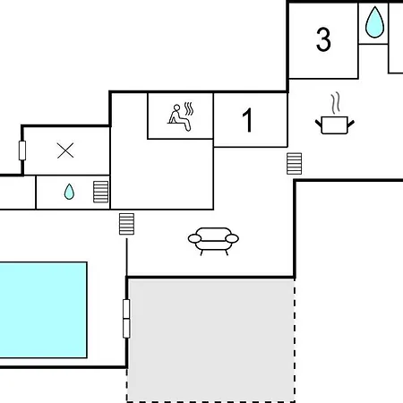 Lovely In Knebel With Sauna 度假居 克内贝尔